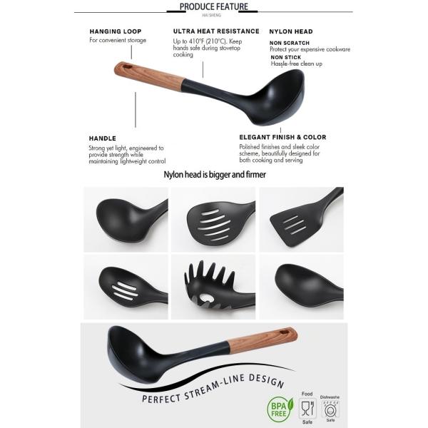 Plastic Kitchenware Kitchen Accessories Utensils Set for Super Markets Commercial Buyer