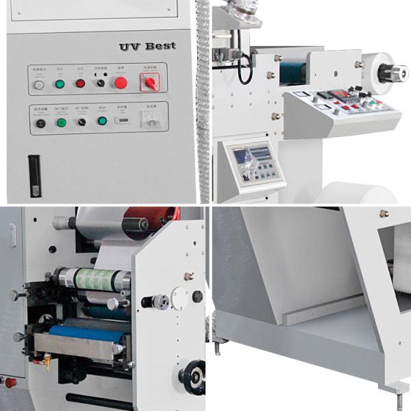 1 color UV adhesive label sticker flexo printing machine with cold stamp