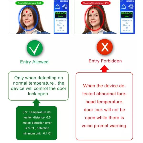Temperature Measuring Flap Barrier Turnstile Face Recognition For Security Checking