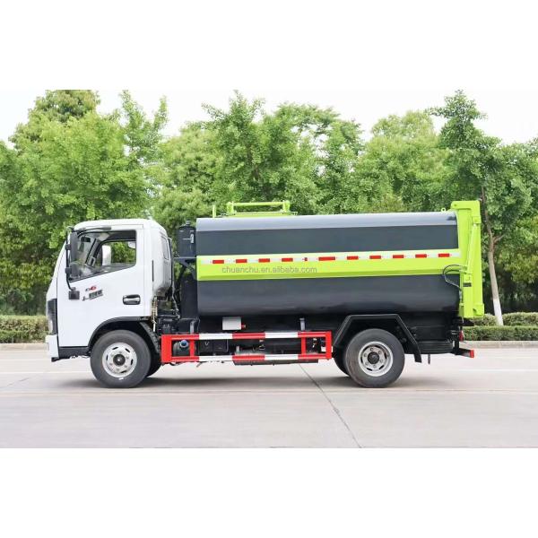 Self-loading garbage truck interior