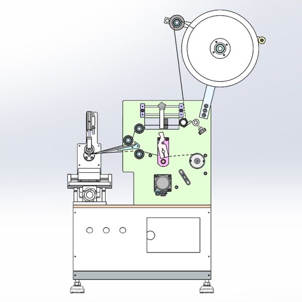 High Efficiency Label Applicator Machine Semi-Automatic Conical Cups Labeling Machine with Label Dispenser for Glass Plastic Cup