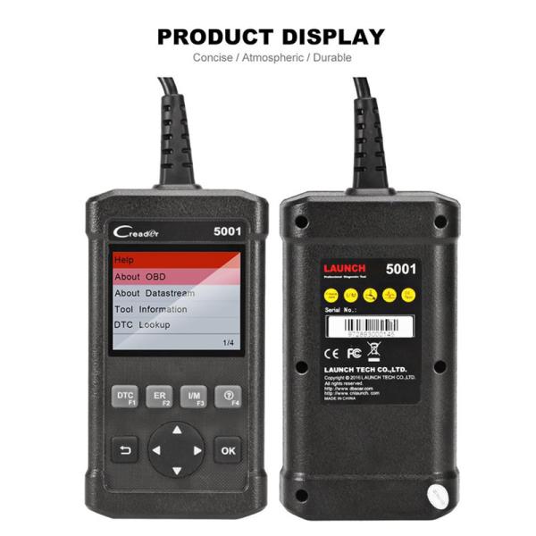 2018 Version CReader 5001 OBD2 Diagnostic Tool 12V 9W With AL519 LAUNCH Crea