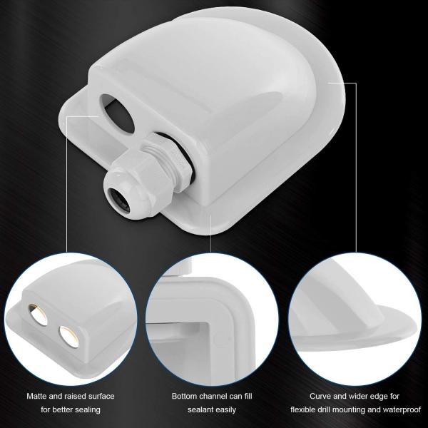 Waterproof IP68 ABS Solar Cable Entry Box with 6mm to 12mm Double Cable Entry for Solar Panel Installation