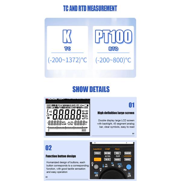 VICTOR 98C+ wireless Digital Multimeter 22000 counts display auto range multimeter