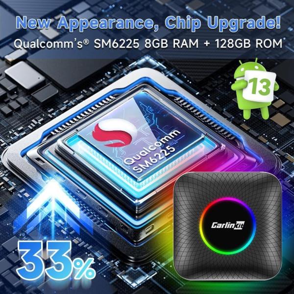 4+64gb Carplay Android Auto AI Box SDM660 Wireless Adapter Carplay Android Auto Dongle