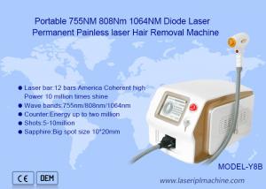 Quality Portable High Power Diode Laser Hair Removal Beauty Machine 808nm for sale