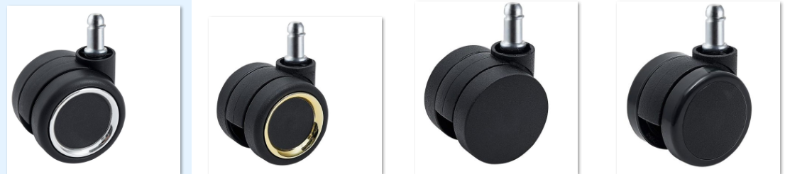 55mm Wheel WidthThreaded Stem Caster Wheels Light Duty Small Wheels Swivel Furniture Office Chairs