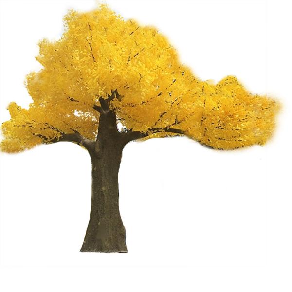 High Simulation Artificial Ginkgo Tree , Fake Tree Decor Fiberglass Material