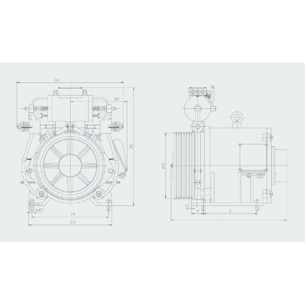 Single / Double Wrap Gearless Traction Machine For Passenger Elevator