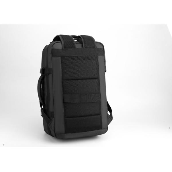 Smart USB Laptop Backpack Custom Logo 20L-39L Black / Grey For Men