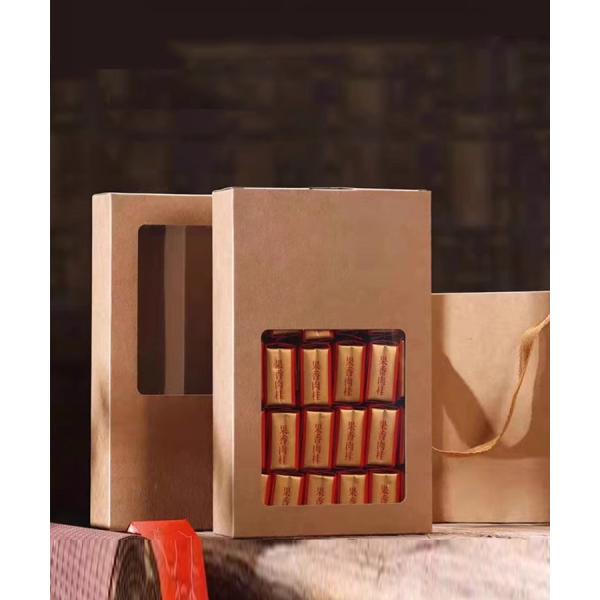 Simple Window Opened Kraft Paper Gift Boxes For Tea Packaging Key Boxes Custom Paper Boxes