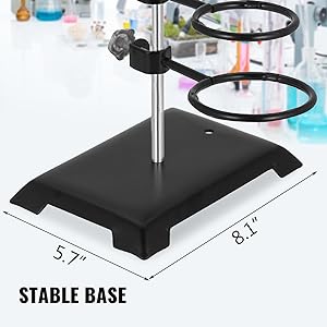 Laboratory Grade Metalware Set - Support Stand Premium Iron Material Laboratory Stand Support Lab Clamp Flask Clamp