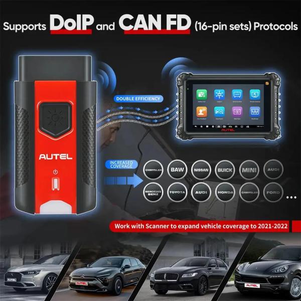 Autel MaxiVCI V200 VCI Compatible Bluetooth Interface Used With Tablets MS906 PRO MS906Pro-TS ITS600K KM100 BT609 BT608