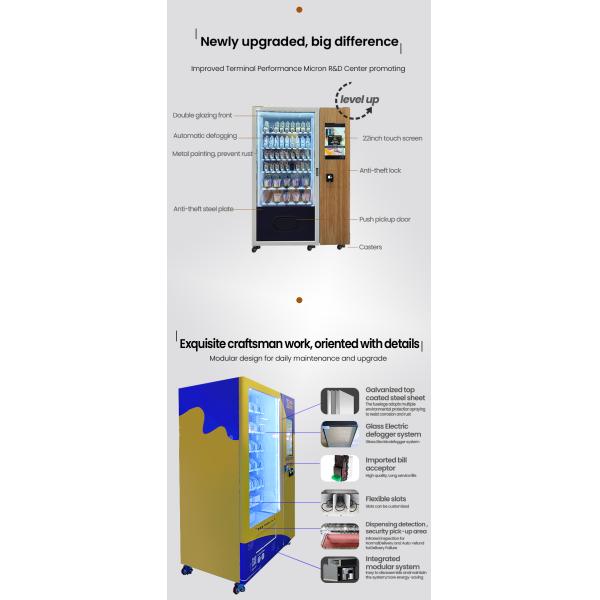 Convenient Snacks Drinks Combo Raincoats Folding Umbrella Vending Machine For Outside Location
