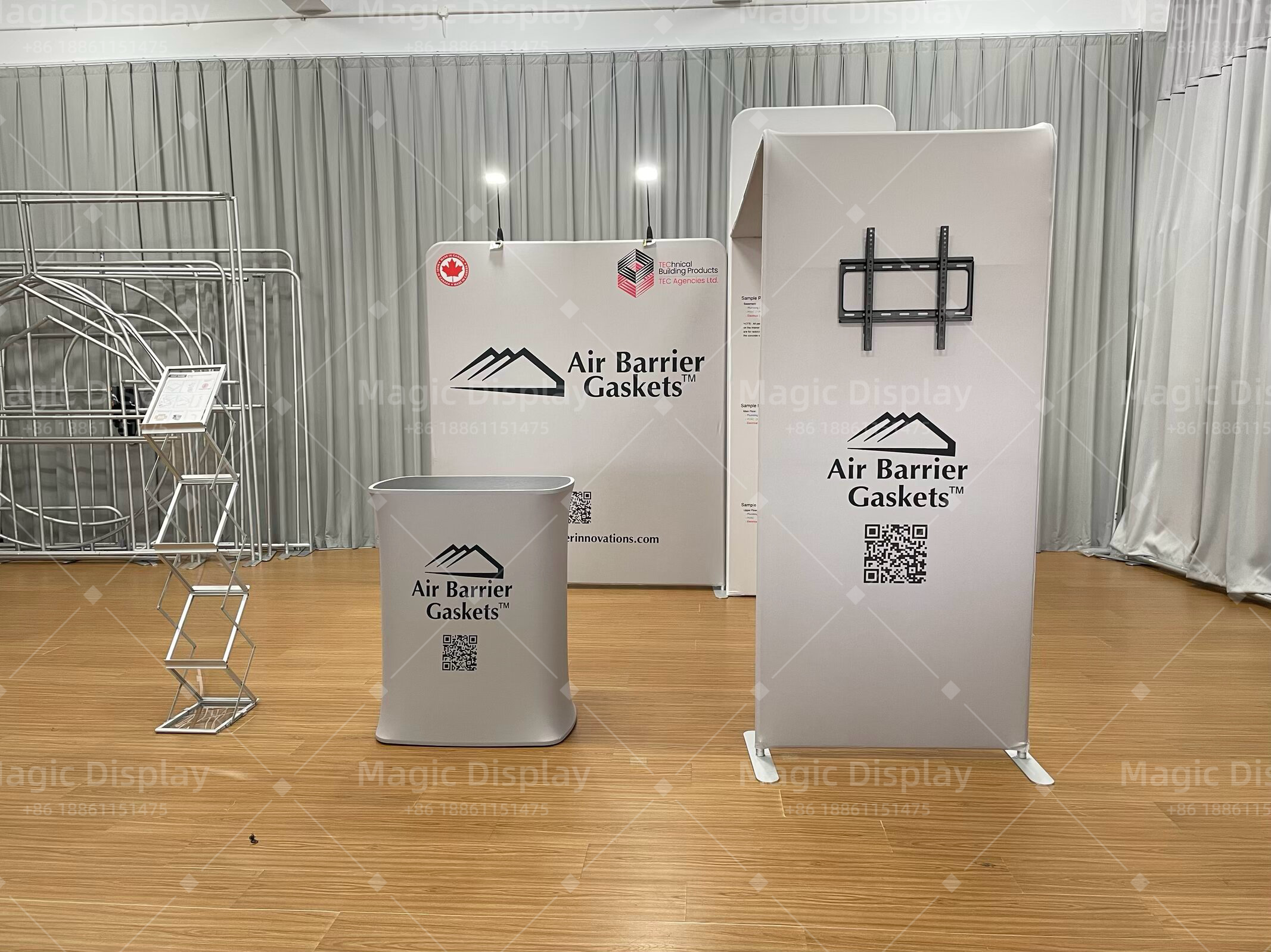 Trade Shows Booth Set with Backdrop Banner Stand Table Cover Display