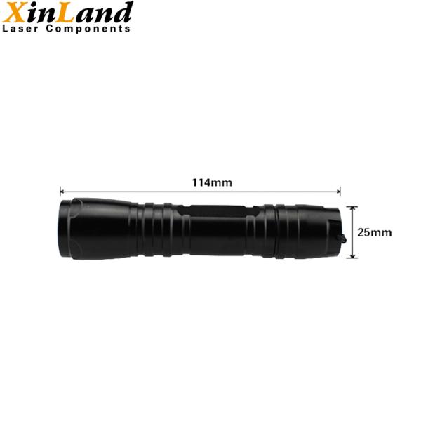 Waterproof Focused Green Laser Flashlight Portable Battery Powered