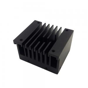 Quality Anodized Black Aluminum Extruded Heat Sink With CNC Machine Rustproof for sale