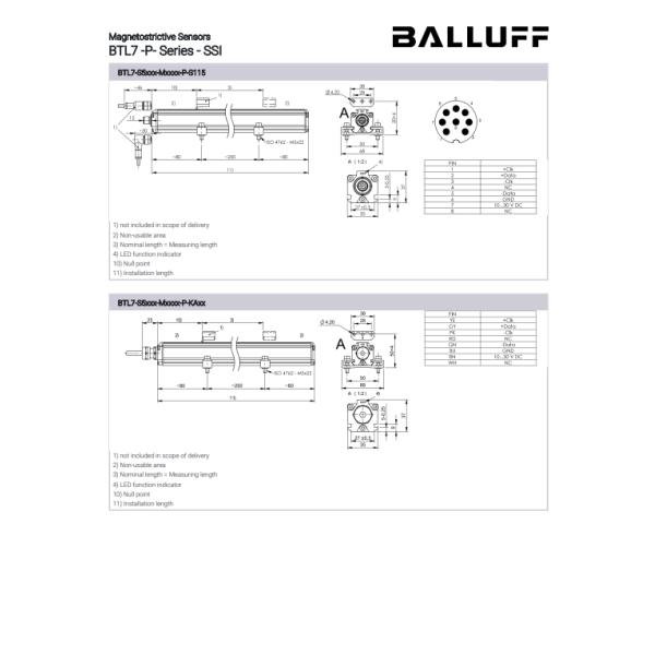 MP727991 BTL7-S572-M1800-P-S32 Magnetostrictive Linear Position Sensors 2kg Weight