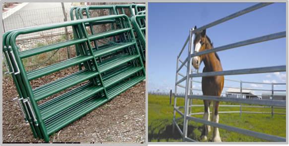 Smooth Surface Cattle Yard Panels , Lightweight Livestock Panels Anti Broken