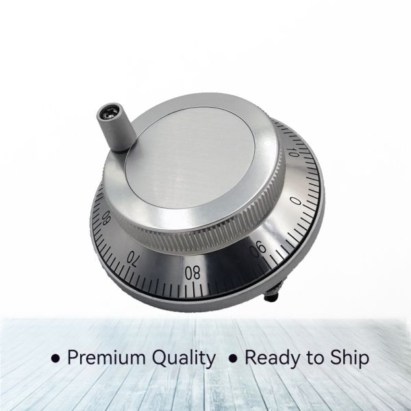 Panel Type Stainless Steel Solid Manual Pulse Generator MPG Pendant Handwheel 80mm 25/100PPR for Fanuc Mitsubishi CNC Systems