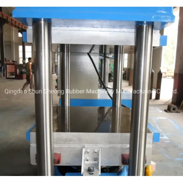 0.5MN Total Pressure Hydraulic Vulcanizing Press with PLC Control System and Column Structure