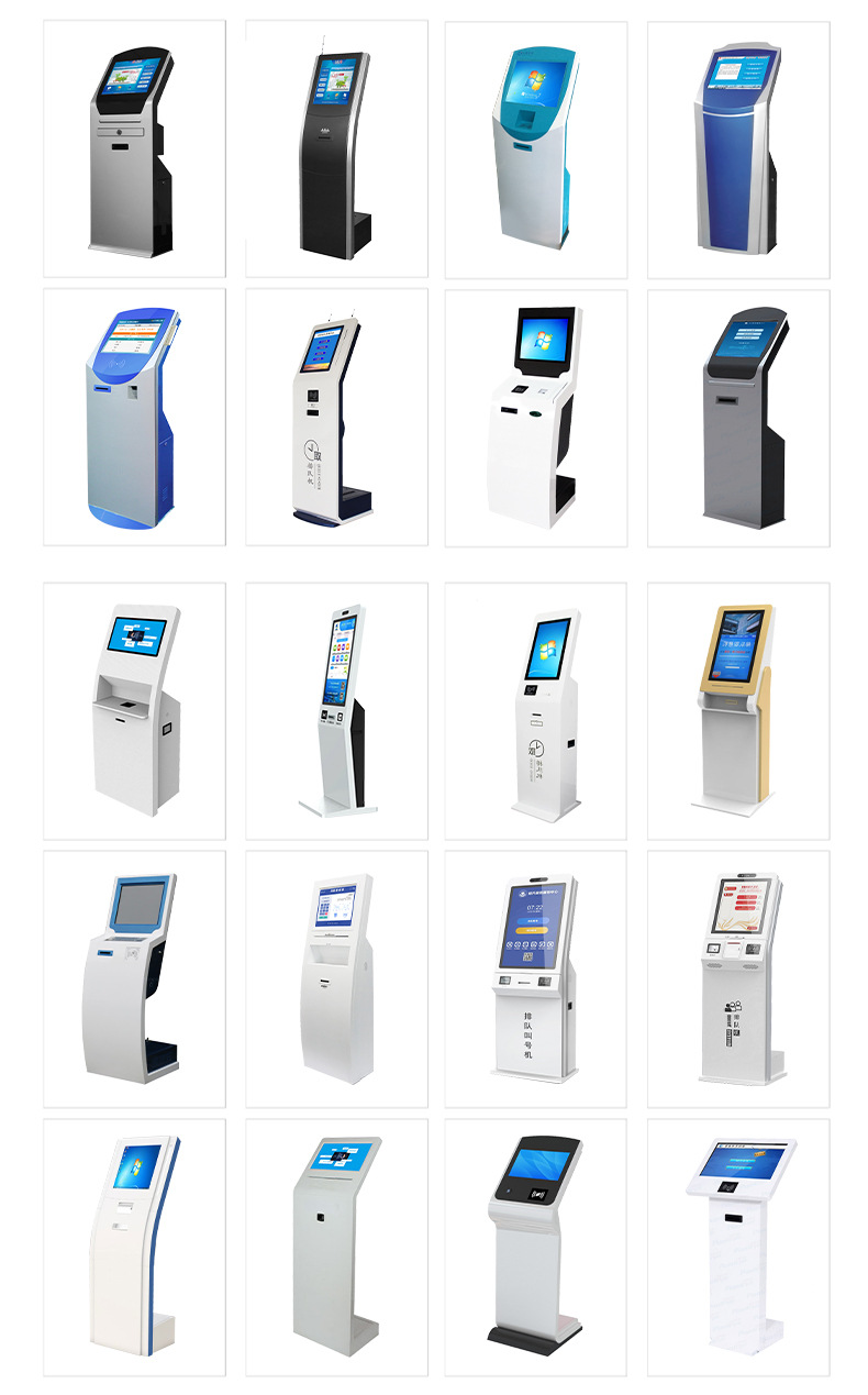 MJK Electronic Indoor Queue Management System Touch Kiosk with Ticket Dispenser for Bank Equipment