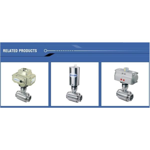 Horizontal straight way Pnuematic ball valve with thread Connection
