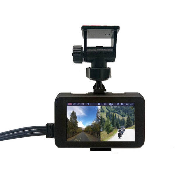720P Motorcycle Dashcam Recorder dual lens dvr camera with remote controller