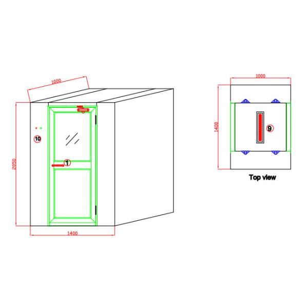 Class 100 Common Cleanroom Air Shower