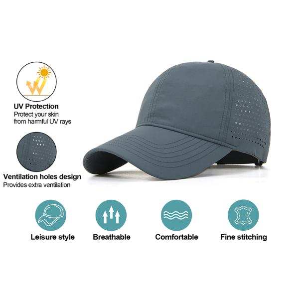 Custom Sports Golf Hat Fitted Solid Caps Performance Cap, Performance Running Hat, Stretchy Fabric with Vented Mesh