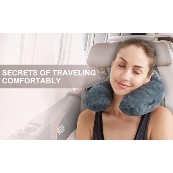 Soft Inflatable Neck Pillow , Inflatable Travel Neck Support CGS Certification
