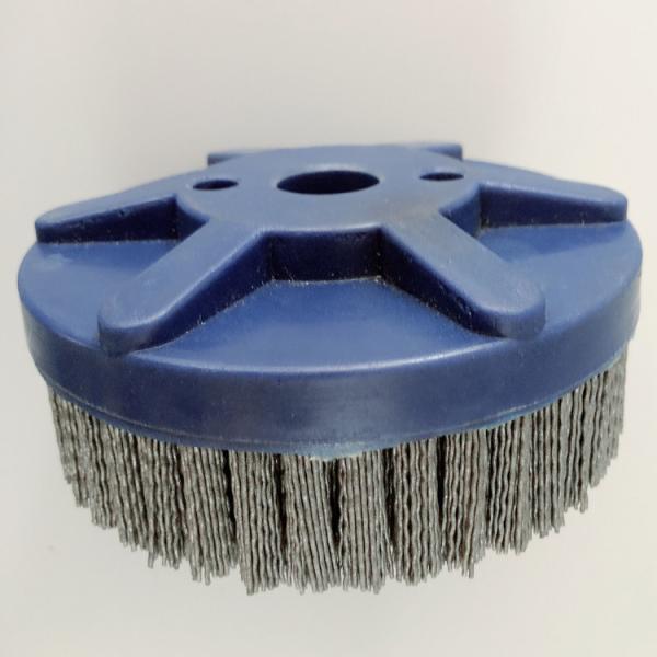 Deburring brush for CNC milling machine Glue-injected abrasive wire disc brush for polishing automobile wheels