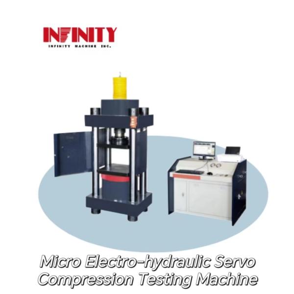 4%-100% FS KN Micro Electro Hydraulic Servo Compression Testing Machine With 50mm Piston Stroke