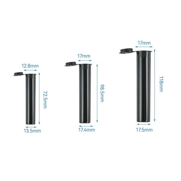 Multifunctional Custom Color Waterproof Plastic Pre Roll Tube With Squeeze Pop Top Caps No Reviews Yet