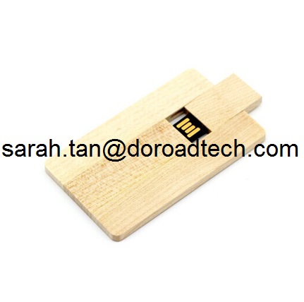 100% Creative Wooden Card USB Flash Drive Popular USB Card Memory Stick Customize LOGO