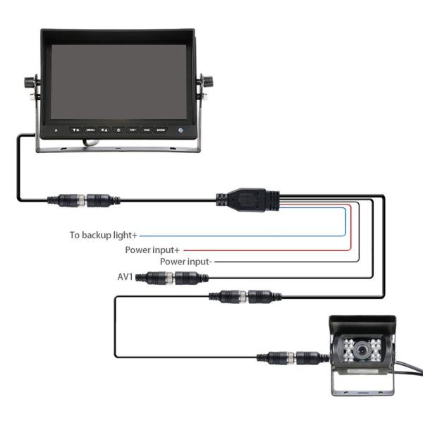 Waterproof Electrical 2 Pin Connector M12 Sensor Cable For Vehicle Rear View System