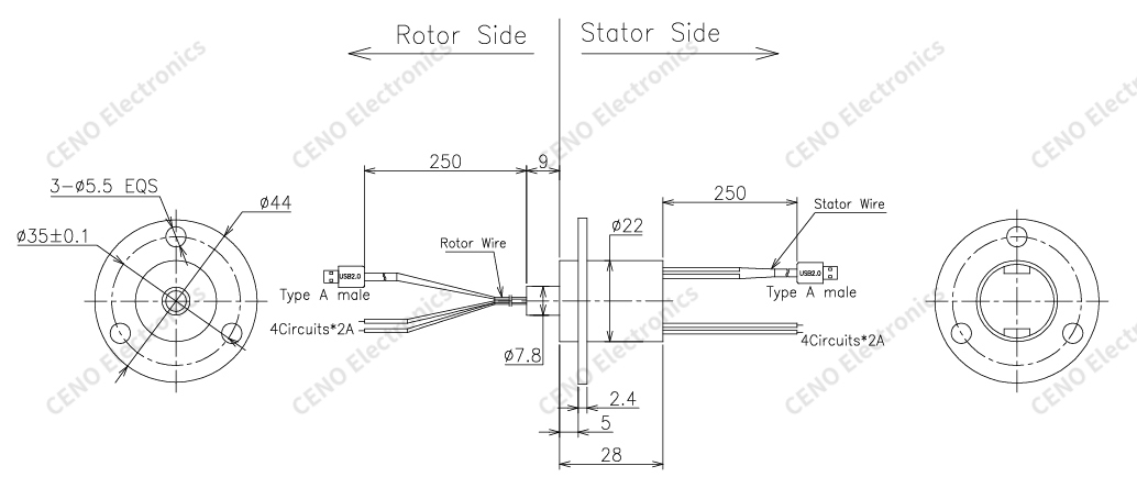 Compact Flange-Mounted Capsule Slip Ring