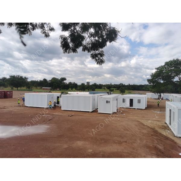 Galvanized Temporary Prefab Accommodation Units Modular Container Dormitory Systems
