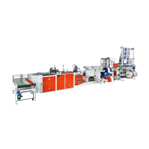 High Speed Soft Loop Handle Paper Carry Bag Making Machine Double Lines Sealing