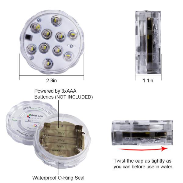 16 Color Submersible LED Lights Aquarium Light