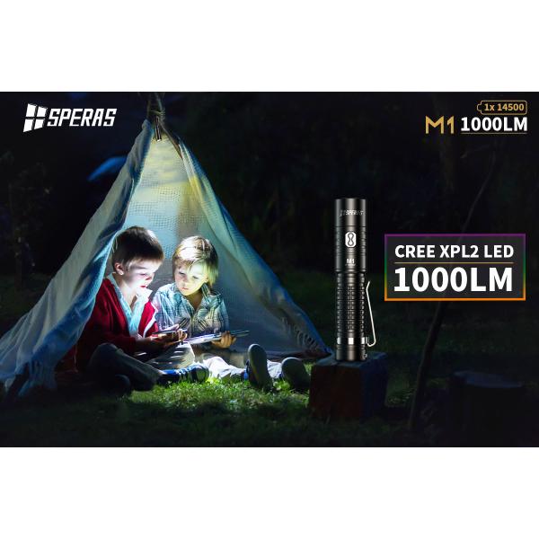 Outdoor Activities Small 1000lm Handheld LED Flashlights