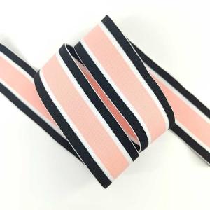 Quality Free Sample Elastic Polyester Strap Sustainable Pink Strap Elastic Band for Hatband for sale