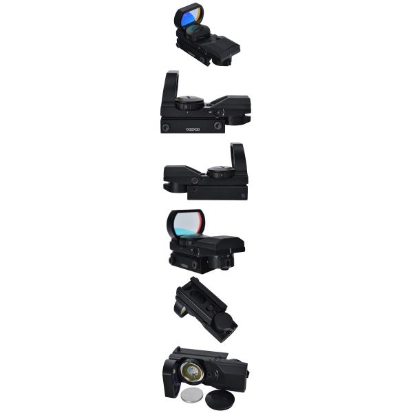 Versatile 1X22X33 Tactical Red Dot Reflex Sight For Optical Red Dot Scope Matte Black