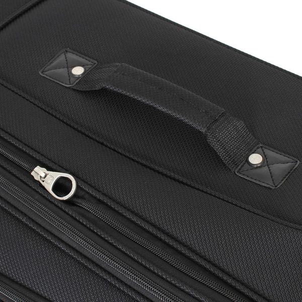Softside Expandable Luggage, Black, Checked-Large 29-Inch