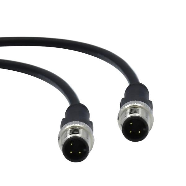 A B D Code Mounted M12 Waterproof Connector Cable 3 5 8 12 17 Pin