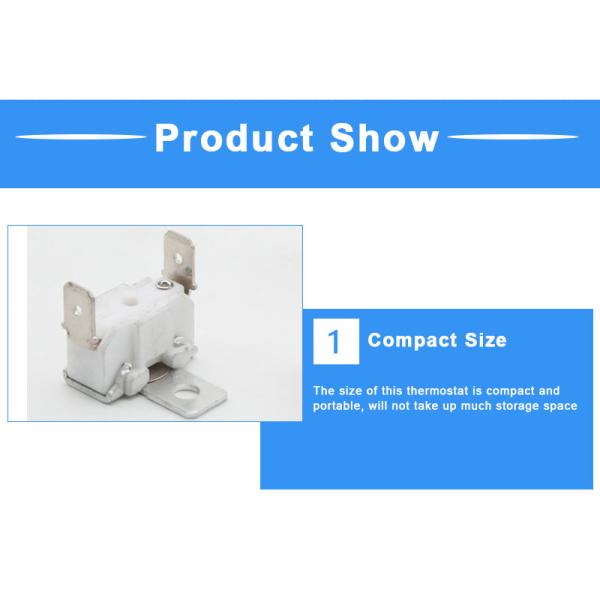 Thermal Overload Protector KSD309-A Normal Close Square Ceramic Bimetal Thermostat 10A 280C