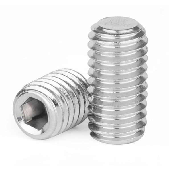 Stainless Steel Hexagon Head Bolt Hardware Accessories Socket Cone Point Set Screw for Metal Fasteners DIN Standard