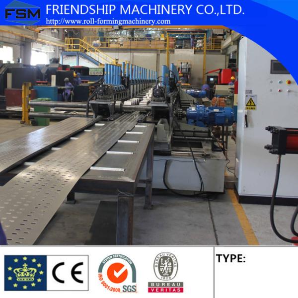 100-800mm Automatic Change Size Cable Tray Roll Forming Machine Driven Gearbox / Mortor driven