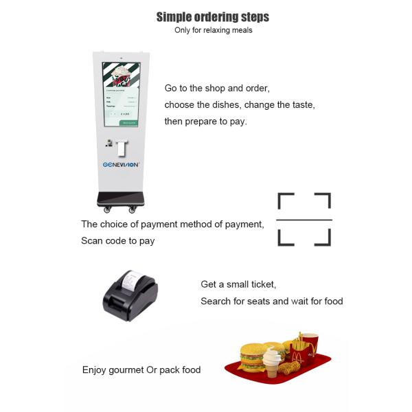 32inch Outdoor Digital Signage Ip65 Smart Display With Qr Code Scanner And Printer