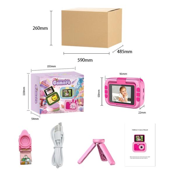 4800 Pixels Compact Childrens Waterproof Digital Camera 180 Degree Flip Display